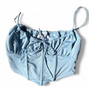 Princess Polly Light Blue Corset Top